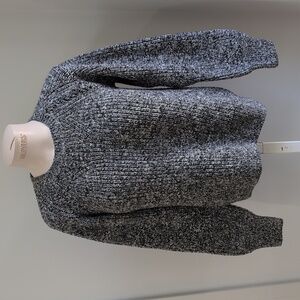 Denver Hayes Heathered Grey & White Cotton Crew neck Pullover Sweater Size Small